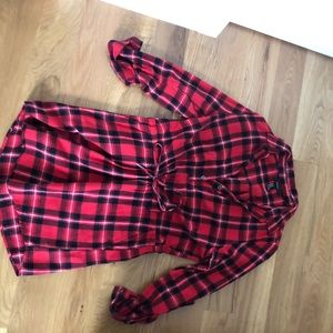 Red flannel dress